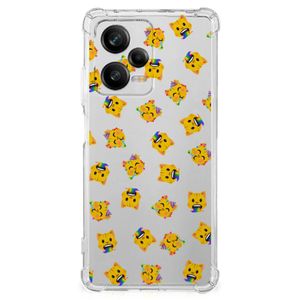 Doorzichtige Silicone Hoesje voor Xiaomi Redmi Note 12 Pro Plus Katten Emojis