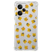 Doorzichtige Silicone Hoesje voor Xiaomi Redmi Note 12 Pro Plus Katten Emojis - thumbnail