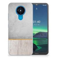 Nokia 1.4 | Bumper Hoesje | Wood Concrete