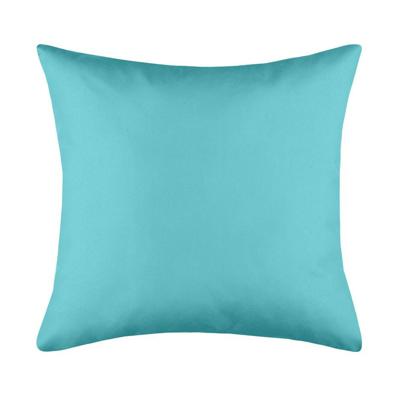 Stof Textile sierkussen Hawaii - aqua blauw - 40 x 40 cm - bank kussens - polyester