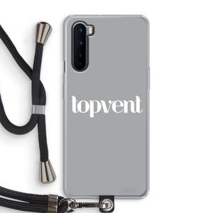 Topvent Grijs Wit: OnePlus Nord Transparant Hoesje met koord