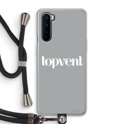 Topvent Grijs Wit: OnePlus Nord Transparant Hoesje met koord