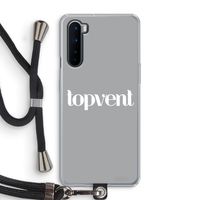 Topvent Grijs Wit: OnePlus Nord Transparant Hoesje met koord