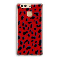 Red Leopard: Huawei P9 Transparant Hoesje