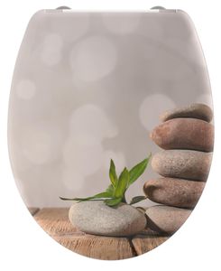 Schutte Duroplast WC-bril STONE PYRAMID met soft-close en quick-release
 82380