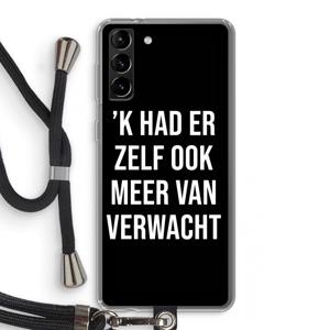 Meer verwacht  - Zwart: Samsung Galaxy S21 Plus Transparant Hoesje met koord