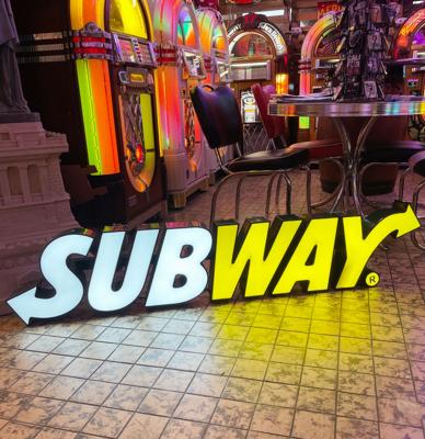 Subway Logo Lichtbak - Origineel 170 x 34 cm