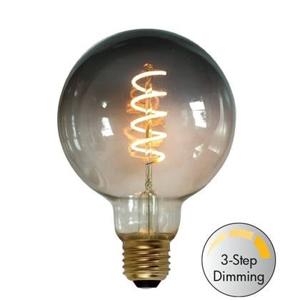 Freelight E27 7Watt Led Smoke 95mm incl. Stappen Dimmer