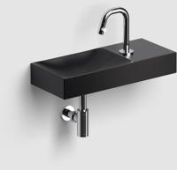 Clou Vale Fontein Krg. Rechts 45x19x7 cm Mat Zwart