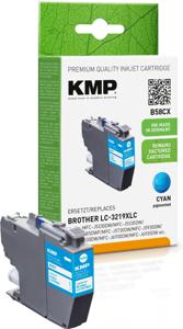 KMP Inktcartridge vervangt Brother LC-3219XLC Compatibel Cyaan B58CX 1538,4003