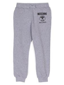 Moschino Kids pantalon de jogging à logo imprimé - Gris