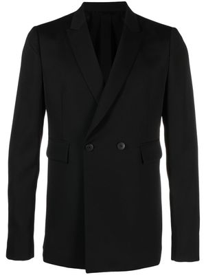SAPIO blazer croisé à revers satinés - Noir