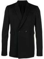 SAPIO blazer croisé à revers satinés - Noir