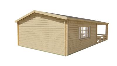 Blokhut - Tuinhuis Sheffield | 58 mm | vuren bruin geïmpregneerd