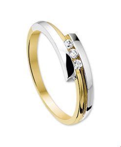 TFT Ring Zirkonia Bicolor Goud