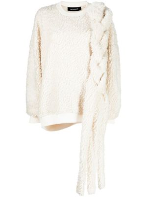 Melitta Baumeister sweat en polaire à détails tressés - Blanc