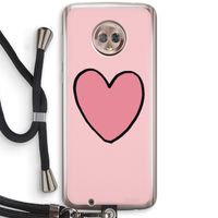 Hartje: Motorola Moto G6 Transparant Hoesje met koord