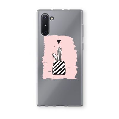 Zwart-wit cactus: Samsung Galaxy Note 10 Transparant Hoesje