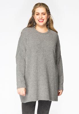 Yoek Pullover wijd TEDDY | Grijs | Maat 54/56