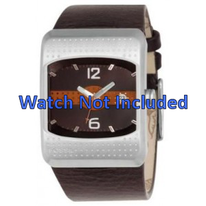 Horlogeband Fossil JR9389 Leder Bruin 16mm