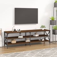 Tv-meubel 160x40x50 cm bewerkt hout bruineikenkleurig