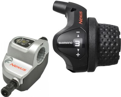 Shimano Draaiversteller 3 speed nexus sl-3s41e met kabels en clickbox - zwart (werkplaatsverpakking)
