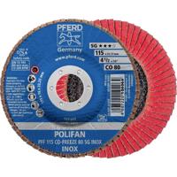 PFERD TOOLS 67611580 PFF 115 CO-FREEZE 80 SG INOX Lamellenschijf Diameter 115 mm Boordiameter 22.23 mm Legering op nikkelbasis, Superlegeringen op nikkel- of