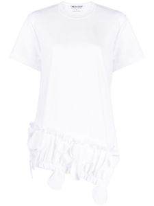 Comme Des Garçons Comme Des Garçons t-shirt asymétrique à volants - Blanc