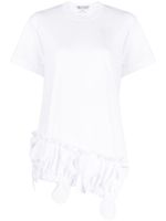 Comme Des Garçons Comme Des Garçons t-shirt asymétrique à volants - Blanc