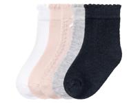 lupilu 5 paar baby sokken (19/22, Lila/grijs/marineblauw/wit)