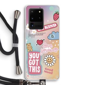 Positivity: Samsung Galaxy S20 Ultra Transparant Hoesje met koord