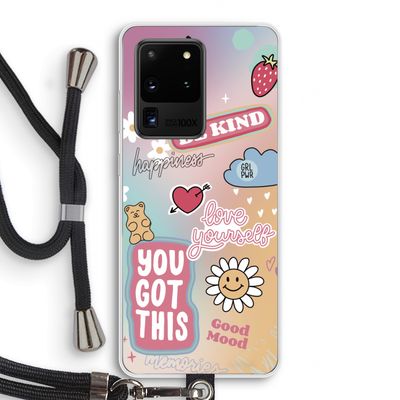 Positivity: Samsung Galaxy S20 Ultra Transparant Hoesje met koord