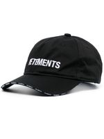 VETEMENTS casquette à logo brodé - Noir