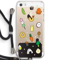 Happy bento friends: iPhone 5 / 5S / SE Transparant Hoesje met koord