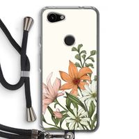 Floral bouquet: Pixel 3a Transparant Hoesje met koord Floral bouquet: Pixel 3a Transparant Hoesje met koord