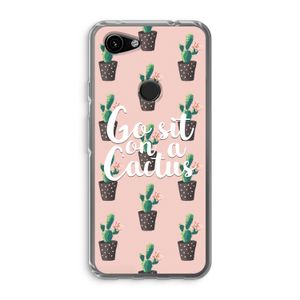 Cactus quote: Google Pixel 3a Transparant Hoesje
