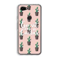 Cactus quote: Google Pixel 3a Transparant Hoesje