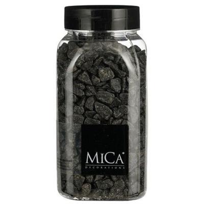 Mica Decorations Decoratie/hobby steentjes - antraciet grijs - 650 ml - 5-8 mm