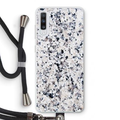 Gespikkelde marmer: Samsung Galaxy A70 Transparant Hoesje met koord