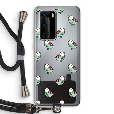 Vogeltjes: Huawei P40 Pro Transparant Hoesje met koord