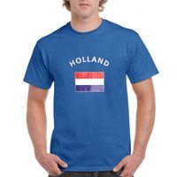 Blauw heren t-shirt Holland XL  - - thumbnail