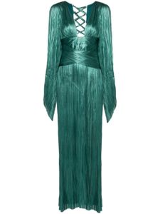 Maria Lucia Hohan robe longue Alana à design plissé - Vert