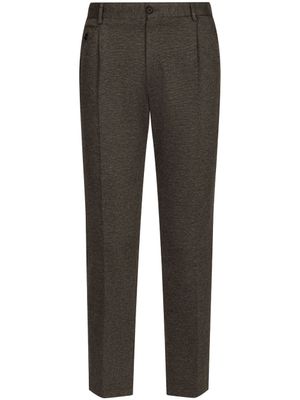 Dolce & Gabbana pantalon de costume à plis marqués - Gris