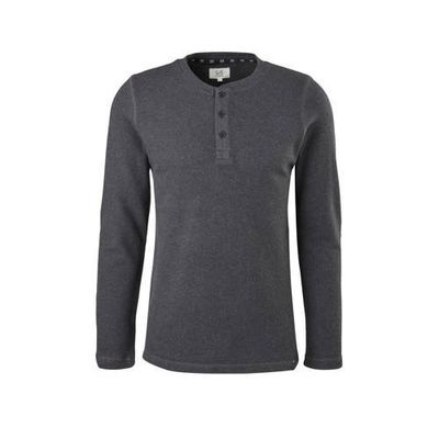 Q/S designed by longsleeve met textuur zwart
