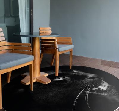 Zwarte black panter vinyl tapijt Zwarte black panter vinyl tapijt