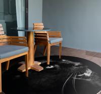 Zwarte black panter vinyl tapijt