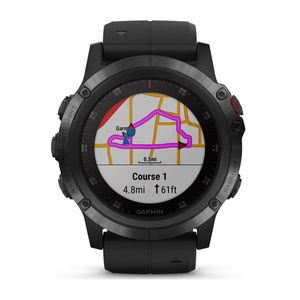 Garmin fēnix 5X Plus Sapphire - zwart met zwarte band smartwatch 51 mm