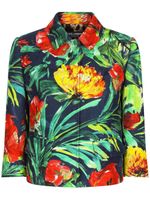 Dolce & Gabbana veste crop à imprimé graphique - Vert