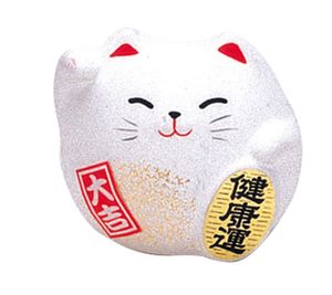 Witte Lucky Cats Figuur - 5.5cm