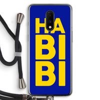 Habibi Blue: OnePlus 7 Transparant Hoesje met koord